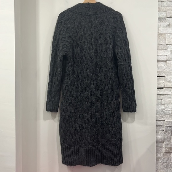 Anthropology Elsamanda Long Knitted Cardigan Sweater Jacket Wool Alpaca Blend M - Picture 8 of 13